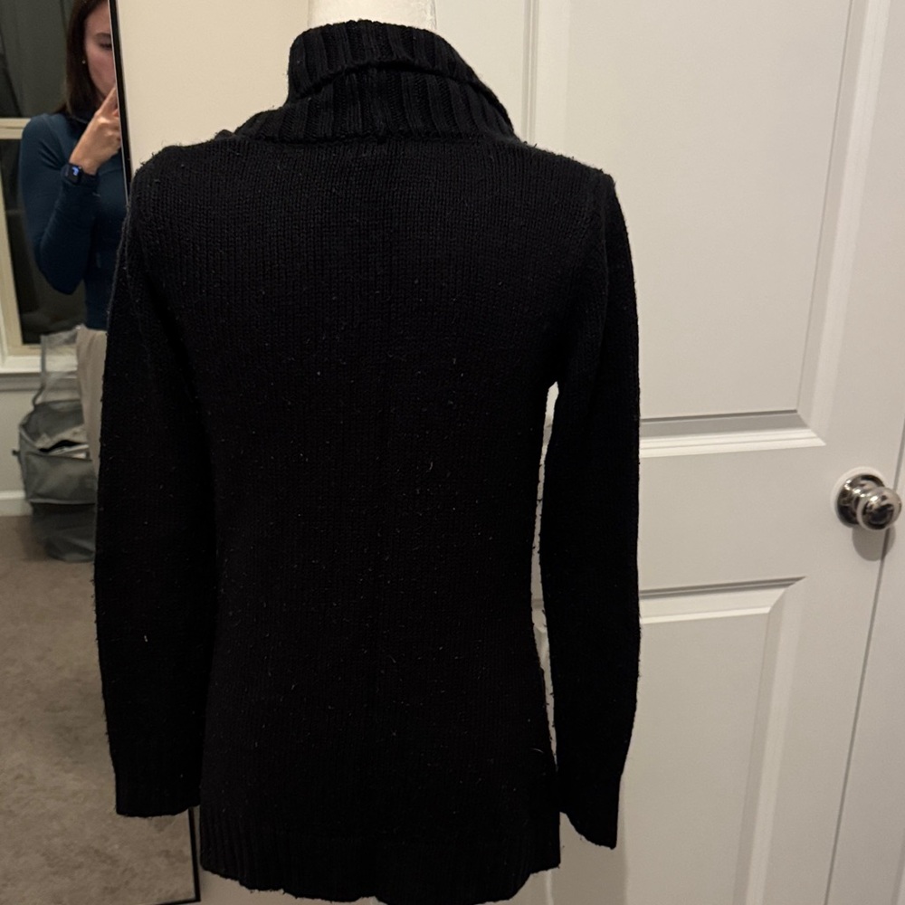 Merona Black Women's Cardigan with Toggle Closures - Picture 4 of 6
